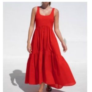 AYR The Magic Hour Dress in Hotsauce (Red), M